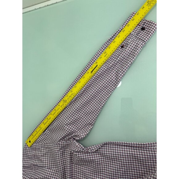 Hammer Made Men Shirt 17 43 Flip Cuff Long Sleeve Button Up Red White Blue - Picture 7 of 10